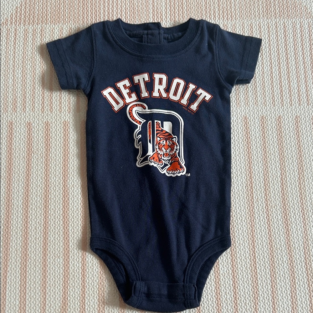 Detroit Tigers Navy Blue Baby Onesie